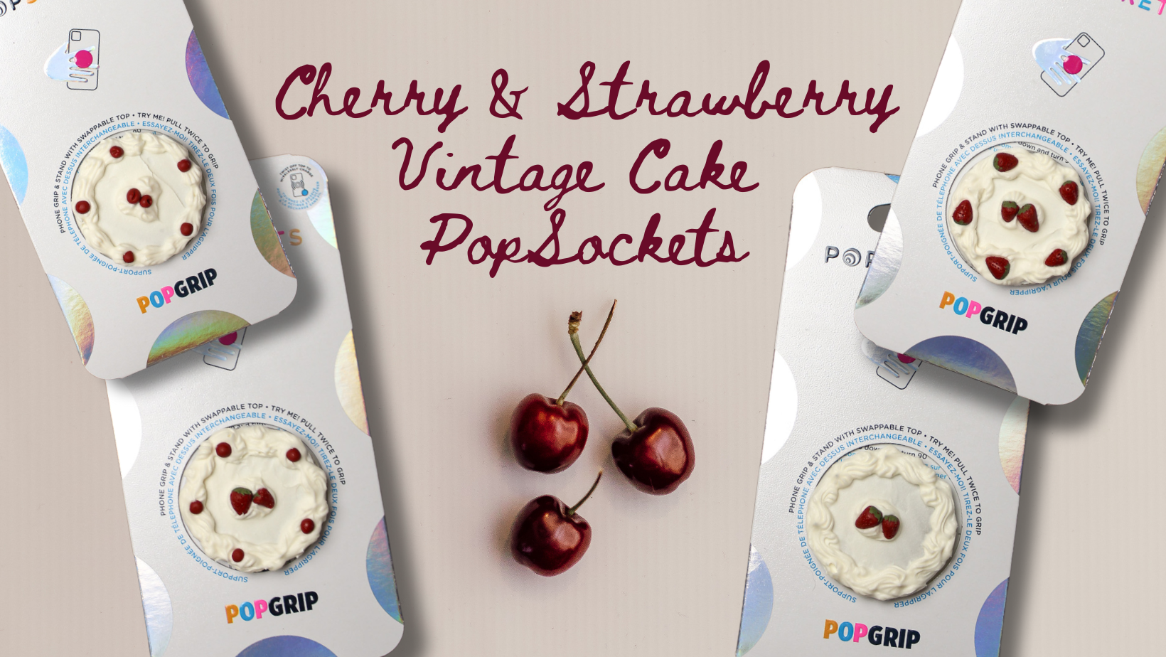 Cherry & Strawberry Vintage Cake PopSockets
